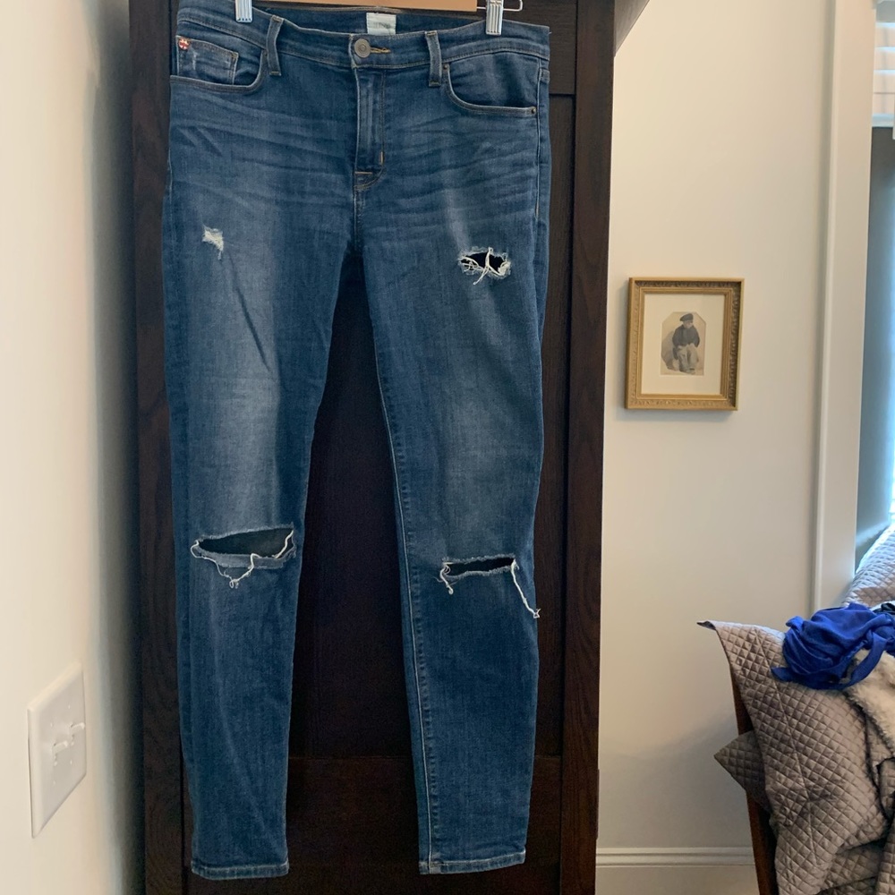 Hudson Blue Skinny Ripped Knee Jeans